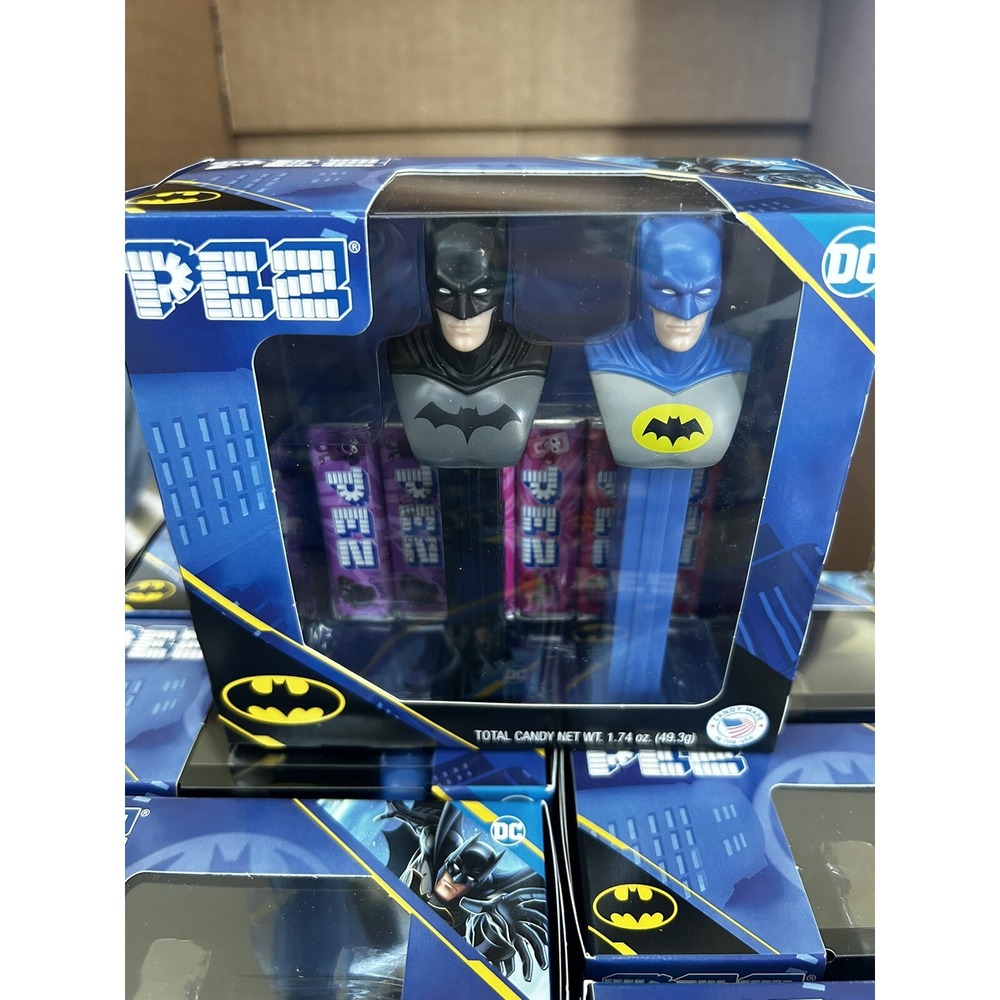 PEZ BATMAN TWIN PACK RETIRED DISCONTINUED DC COMICS WB SHIELD 2027‎ Expiration